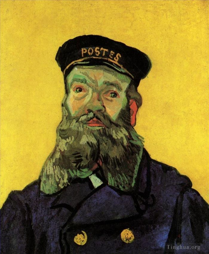 文森特·威廉·梵高 的油画作品 -  《邮递员约瑟夫·鲁林的肖像,3》