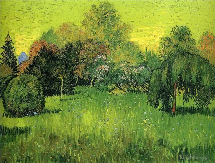 文森特·威廉·梵高 的油画作品 -  《垂柳公园,诗人花园,I》