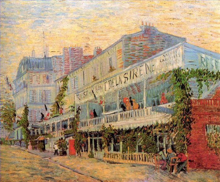文森特·威廉·梵高 的油画作品 -  《Asnieres,的,de,la,Sirene,餐厅》