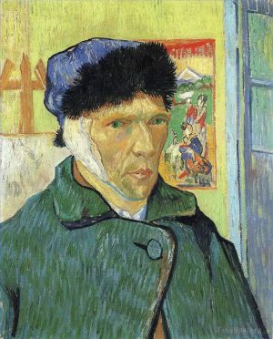 艺术家文森特·威廉·梵高作品《割掉耳朵的自画像之二》