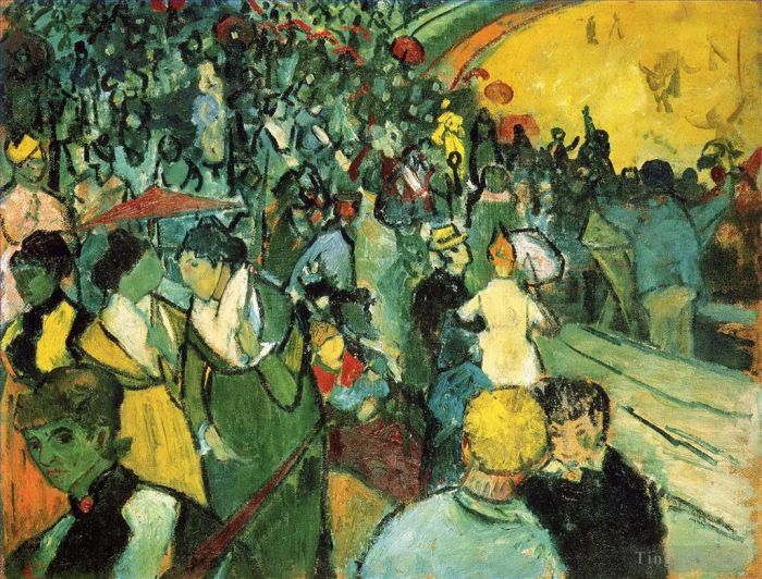 文森特·威廉·梵高 的油画作品 -  《阿尔勒竞技场的观众》