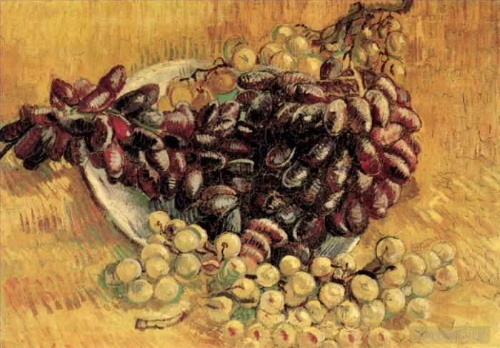 文森特·威廉·梵高 的油画作品 -  《静物与葡萄》