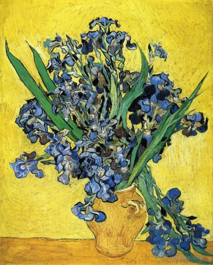 文森特·威廉·梵高 的油画作品 -  《鸢尾花静物》