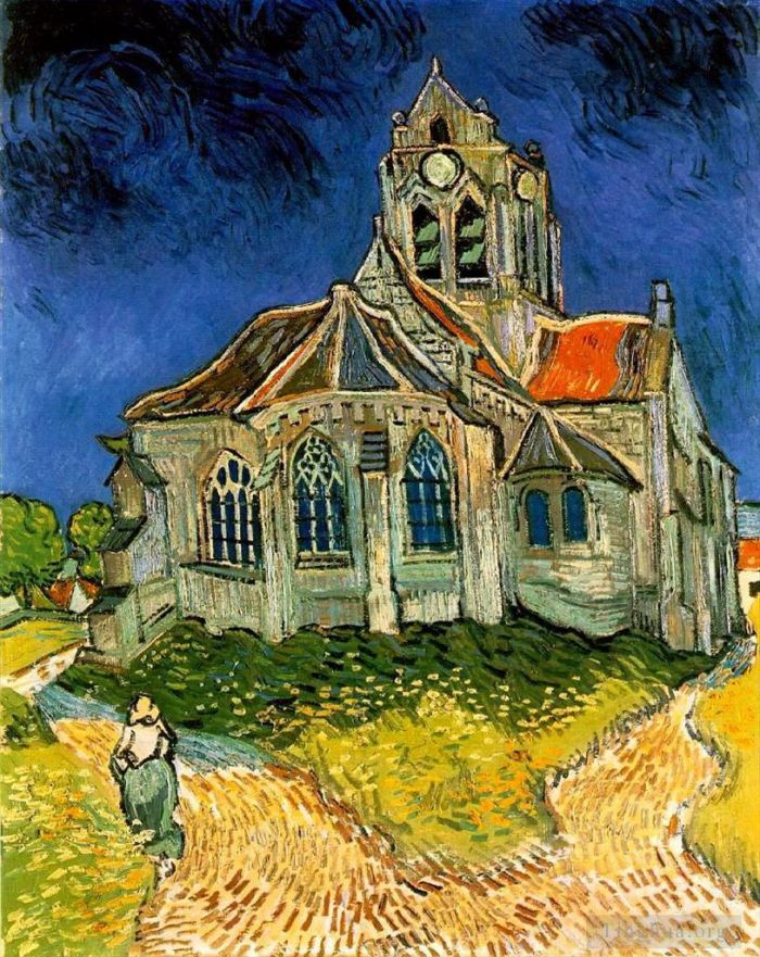 文森特·威廉·梵高 的油画作品 -  《奥威尔教堂》