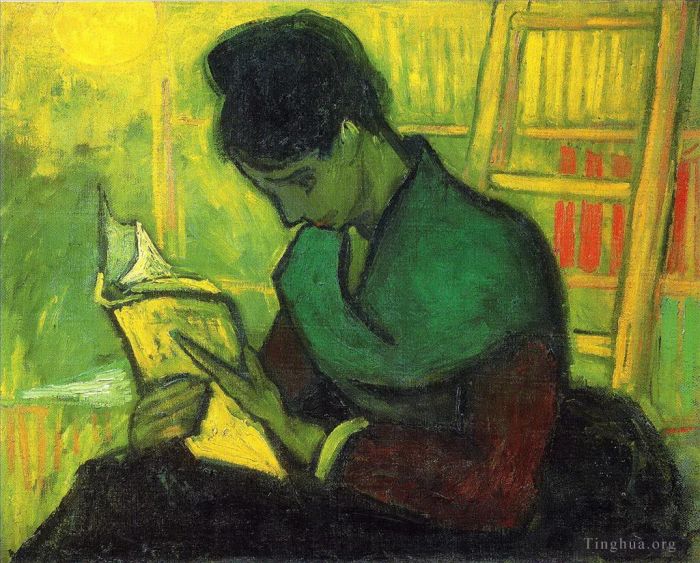 文森特·威廉·梵高 的油画作品 -  《小说读者》