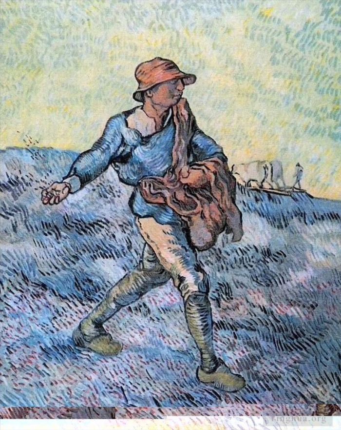 文森特·威廉·梵高 的油画作品 -  《编辑米勒的播种者》