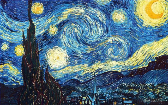 文森特·威廉·梵高 的油画作品 -  《星月夜》