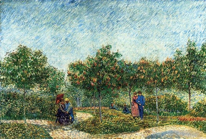 文森特·威廉·梵高 的油画作品 -  《阿涅勒,(Asnieres),的,Voyer,d,Argenson,公园》