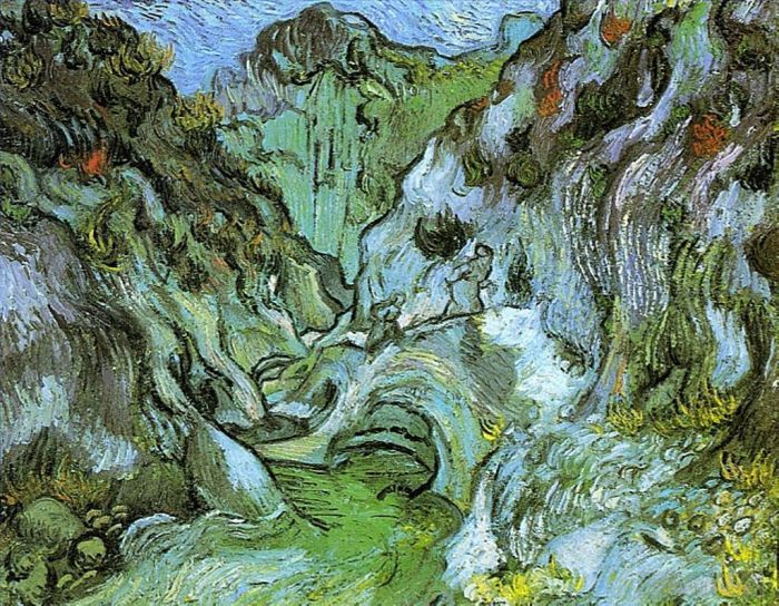 文森特·威廉·梵高 的油画作品 -  《佩鲁莱特沟壑》