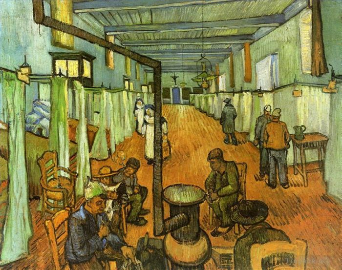 文森特·威廉·梵高 的油画作品 -  《阿尔勒医院病房》