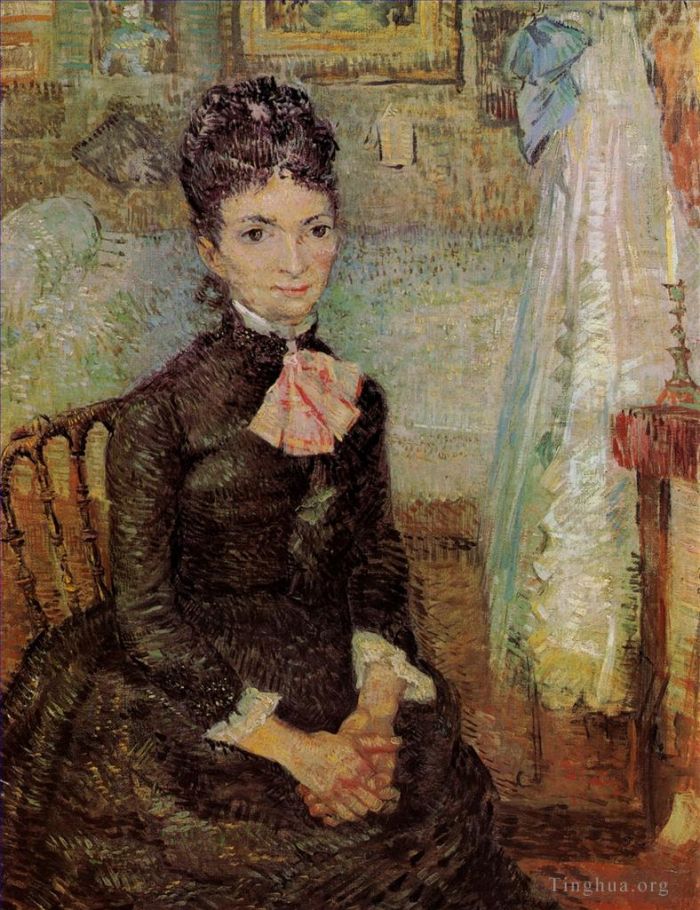 文森特·威廉·梵高 的油画作品 -  《坐在摇篮旁的女人》