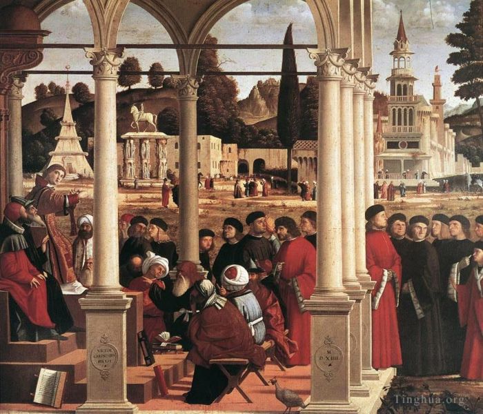 维托雷·卡尔帕·乔 的各类绘画作品 -  《圣斯蒂芬的争论》