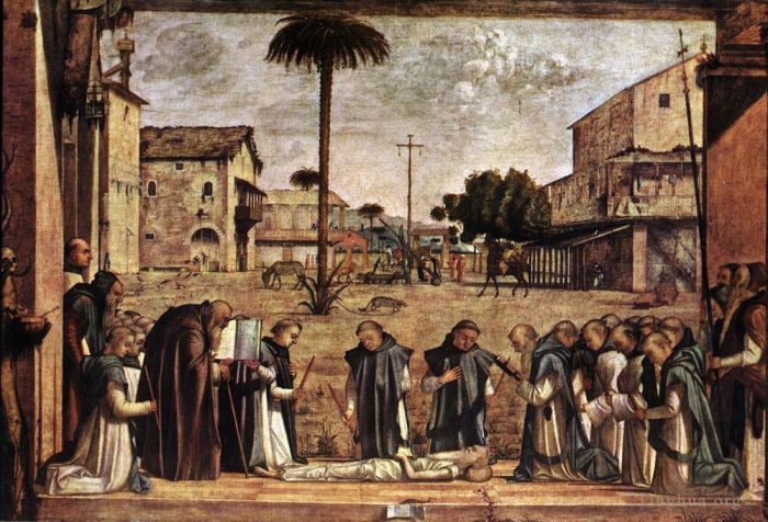 维托雷·卡尔帕·乔 的各类绘画作品 -  《圣杰罗姆的葬礼》
