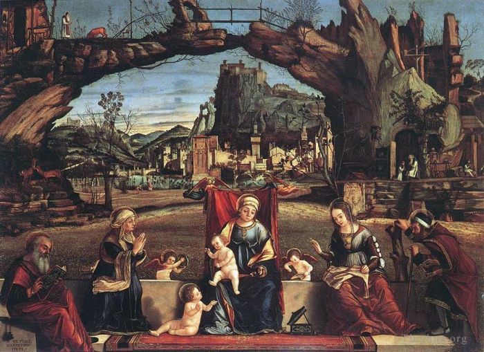 维托雷·卡尔帕·乔 的各类绘画作品 -  《神圣的谈话》
