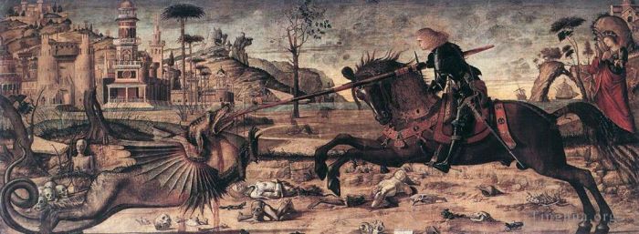 维托雷·卡尔帕·乔 的各类绘画作品 -  《圣乔治与龙》