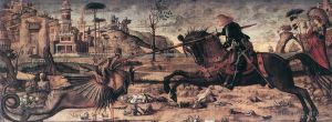 艺术家维托雷·卡尔帕·乔作品《圣乔治与龙》