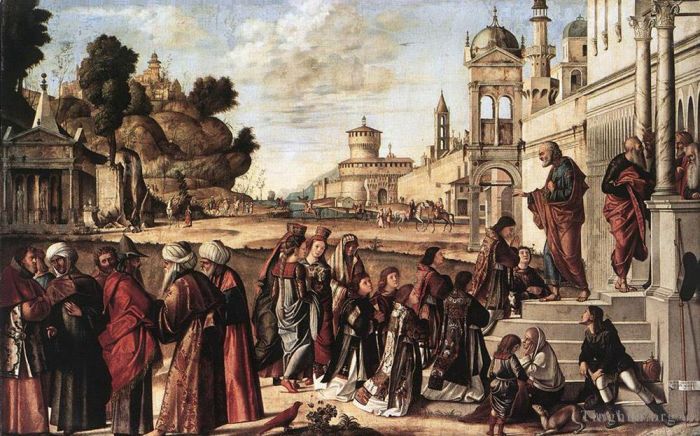 维托雷·卡尔帕·乔 的各类绘画作品 -  《圣斯蒂芬被祝圣为执事》