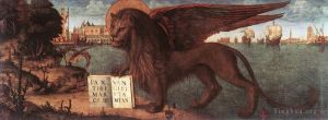 艺术家维托雷·卡尔帕·乔作品《圣马可狮子》