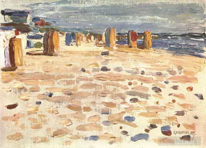 瓦西里·康定斯基 的油画作品 -  《荷兰的沙滩篮》