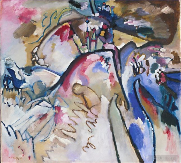 瓦西里·康定斯基 的油画作品 -  《即兴创作21A》