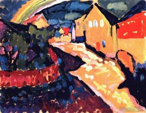 艺术家瓦西里·康定斯基作品《穆尔瑙与彩虹》