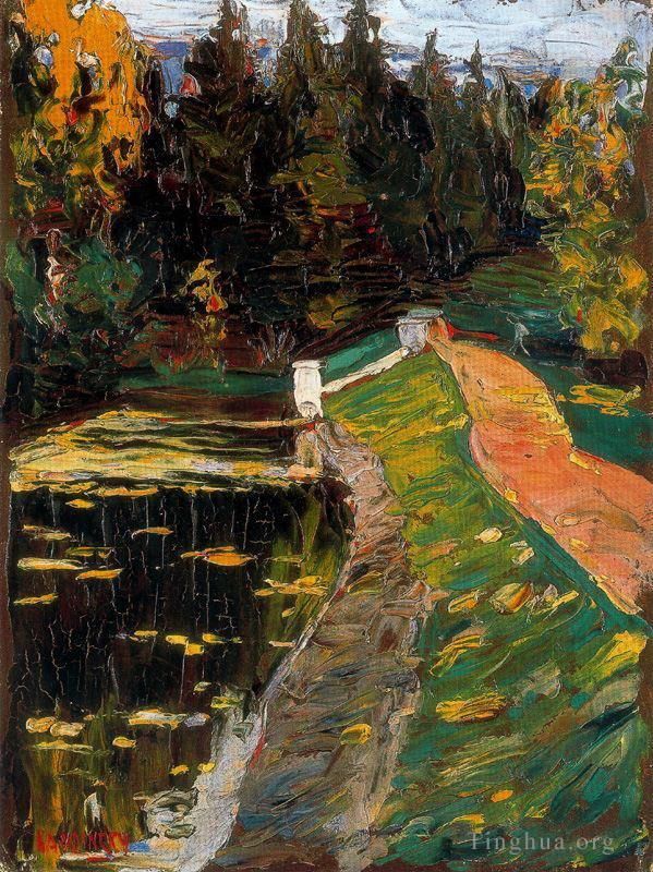 瓦西里·康定斯基 的油画作品 -  《研究水闸》