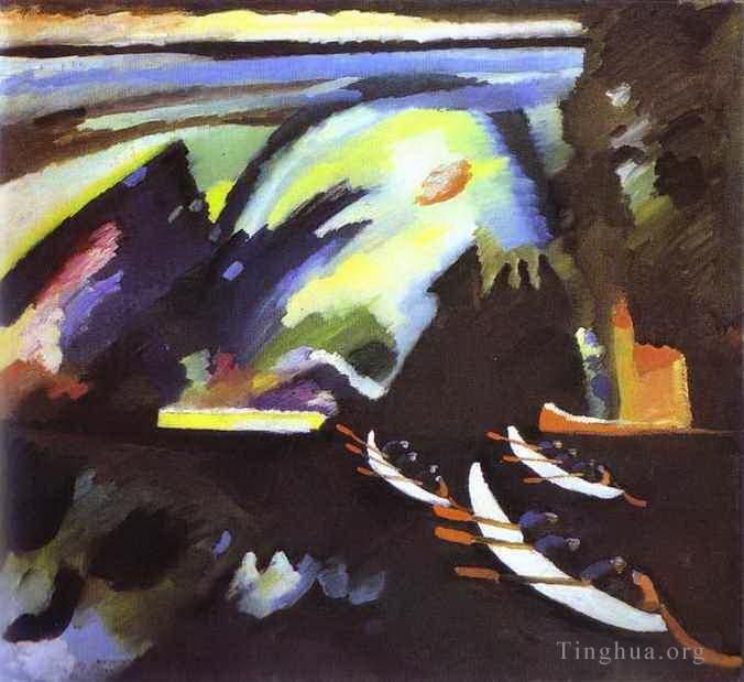 瓦西里·康定斯基 的各类绘画作品 -  《乘船游览》