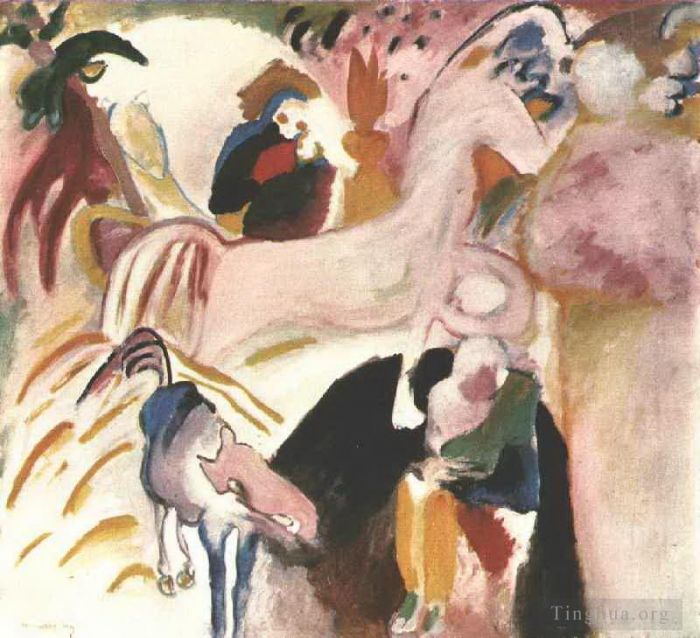 瓦西里·康定斯基 的各类绘画作品 -  《马匹》