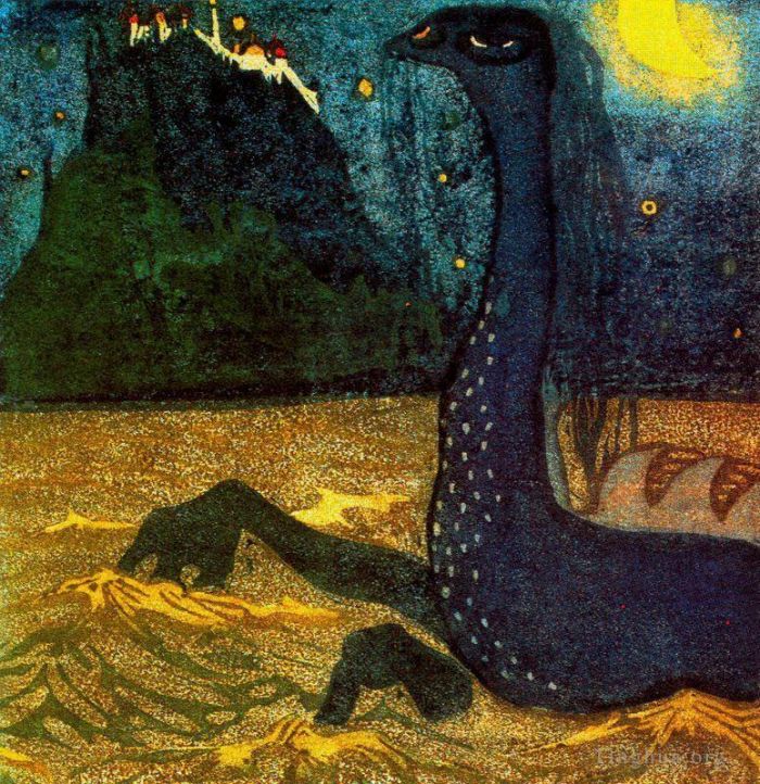 瓦西里·康定斯基 的各类绘画作品 -  《月夜》