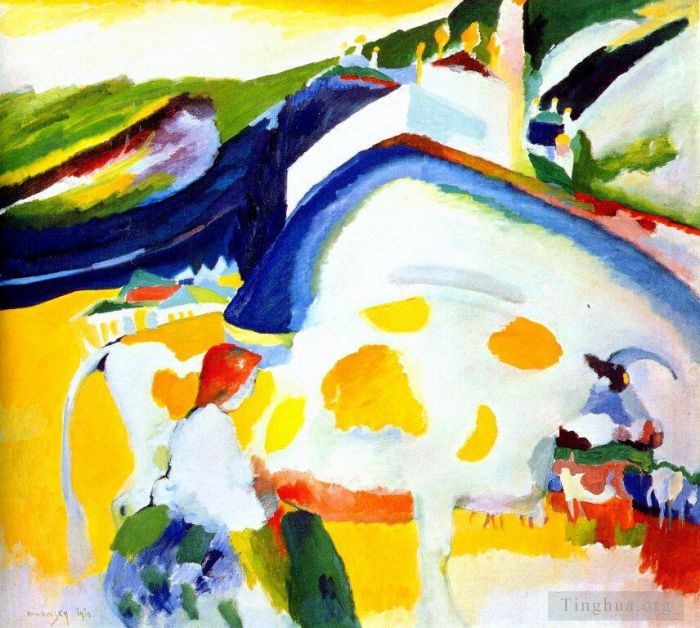瓦西里·康定斯基 的各类绘画作品 -  《牛》