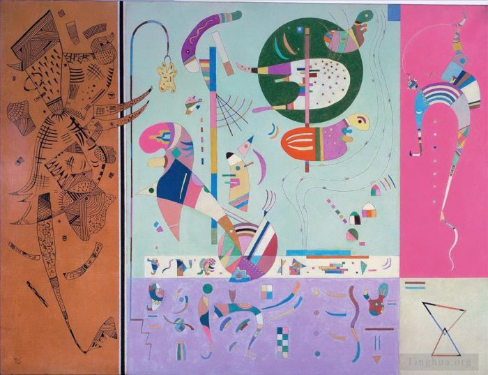 瓦西里·康定斯基 的各类绘画作品 -  《各种零件,派对多样化》