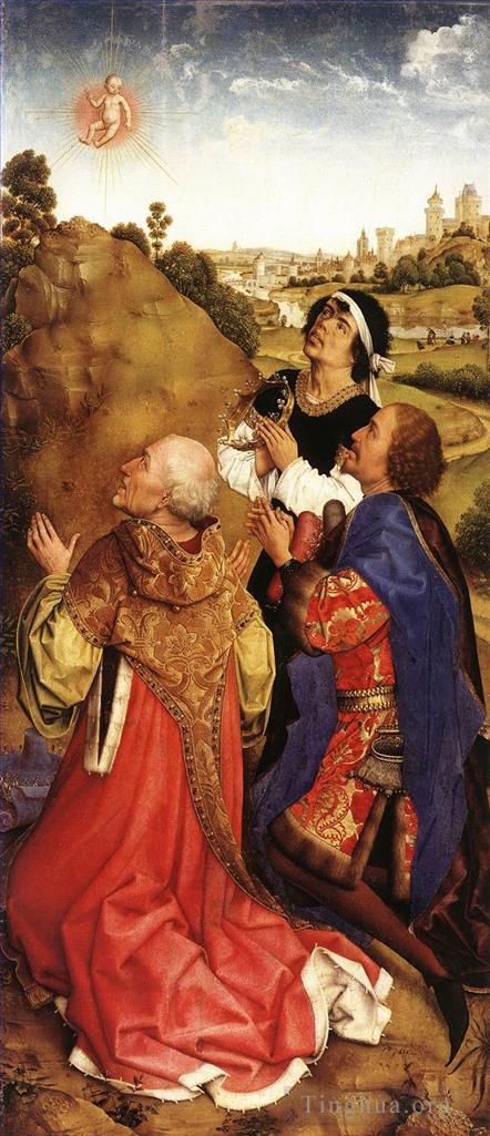 罗吉尔·凡·德尔·维登 的油画作品 -  《布莱德林三联画右翼》