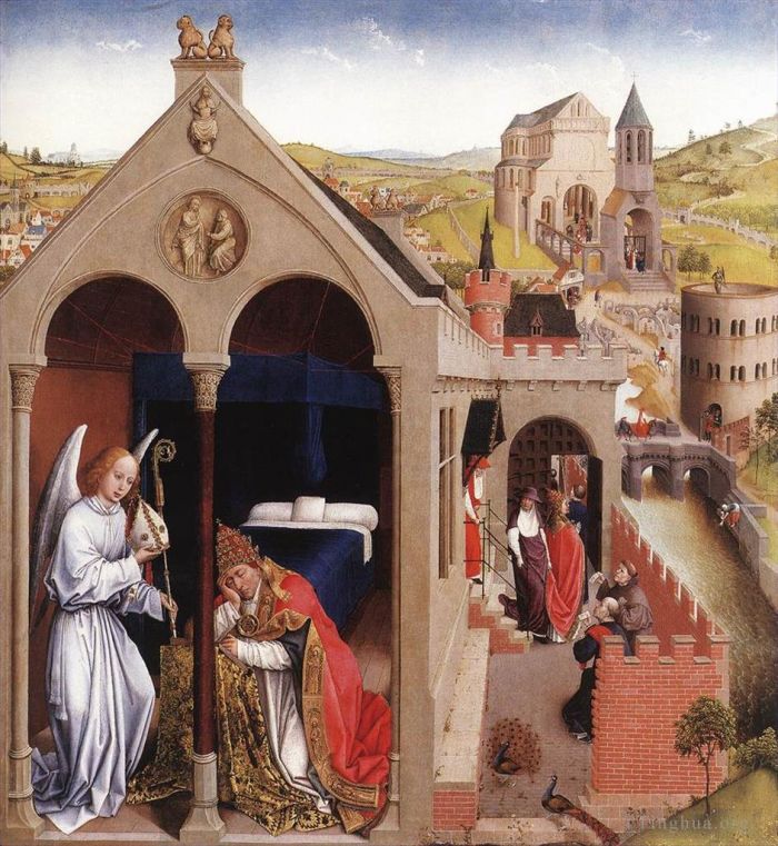 罗吉尔·凡·德尔·维登 的油画作品 -  《教皇谢尔盖之梦》