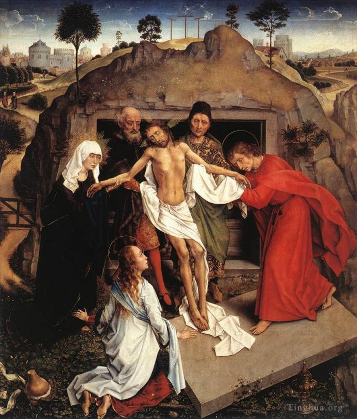 罗吉尔·凡·德尔·维登 的油画作品 -  《基督的埋葬,荷兰语》