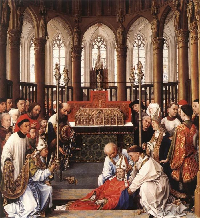 罗吉尔·凡·德尔·维登 的油画作品 -  《圣休伯特的挖掘》