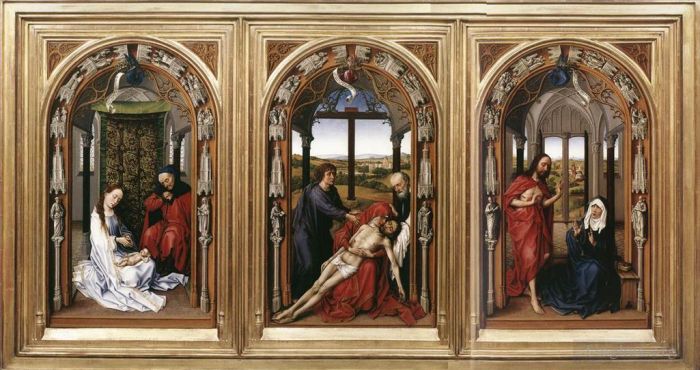 罗吉尔·凡·德尔·维登 的油画作品 -  《玛丽祭坛画,米拉弗洛雷斯祭坛画》