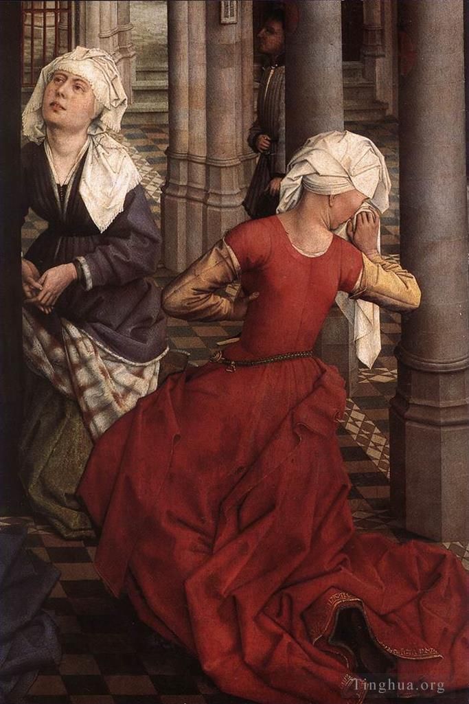 罗吉尔·凡·德尔·维登 的油画作品 -  《七个圣礼中央面板细节画家》
