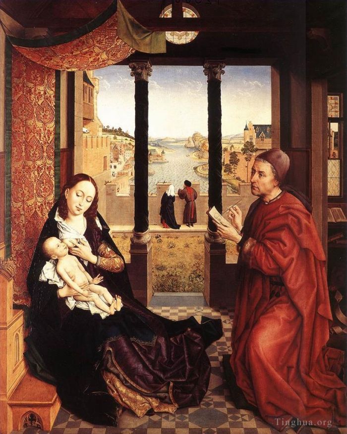 罗吉尔·凡·德尔·维登 的油画作品 -  《圣路加绘制麦当娜肖像,1450》