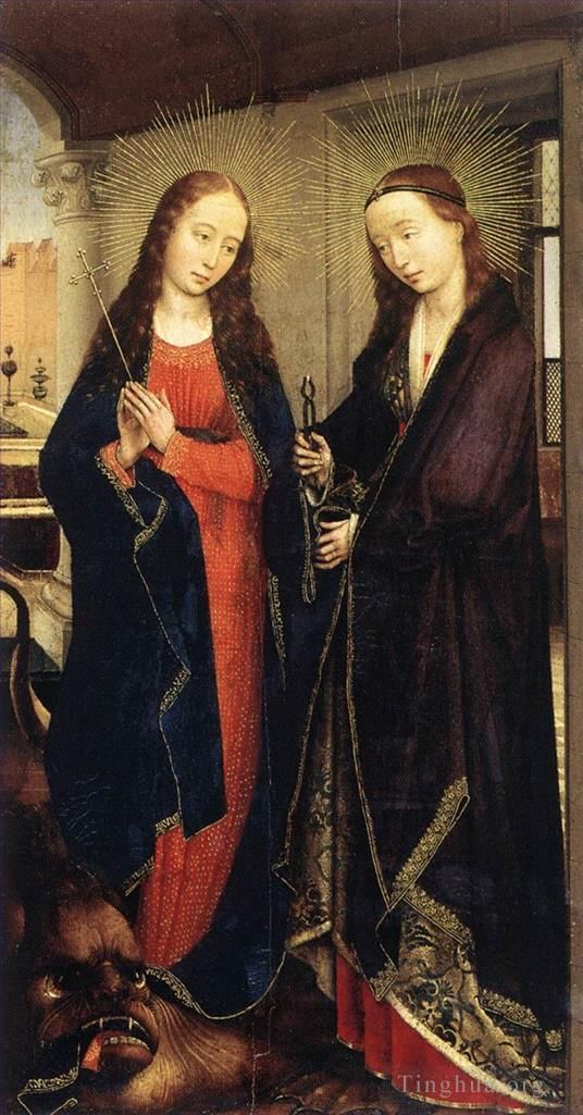 罗吉尔·凡·德尔·维登 的油画作品 -  《圣玛格丽特和阿波罗尼亚》