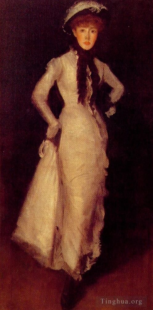 詹姆斯·阿博特·麦克尼尔·惠斯勒 的油画作品 -  《白与黑的排列》