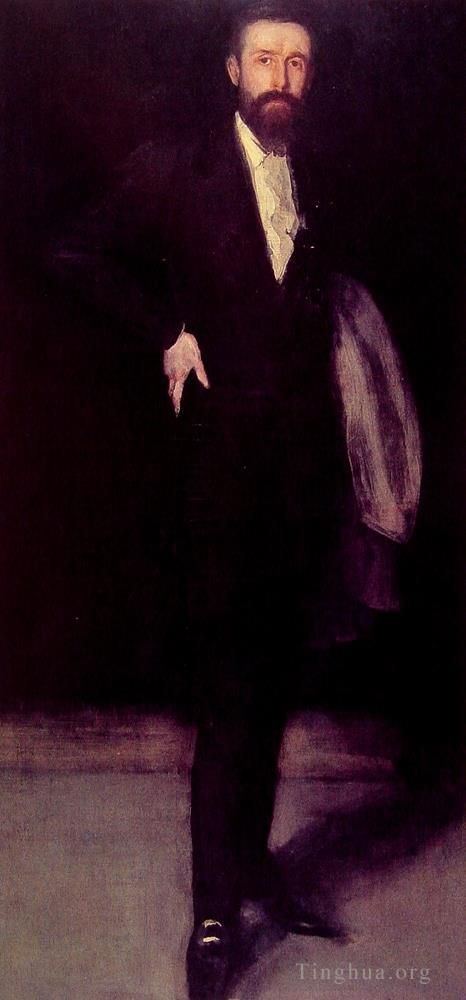 詹姆斯·阿博特·麦克尼尔·惠斯勒 的油画作品 -  《黑色排列》