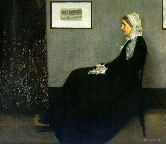 詹姆斯·阿博特·麦克尼尔·惠斯勒 的油画作品 -  《灰色和黑色的排列》