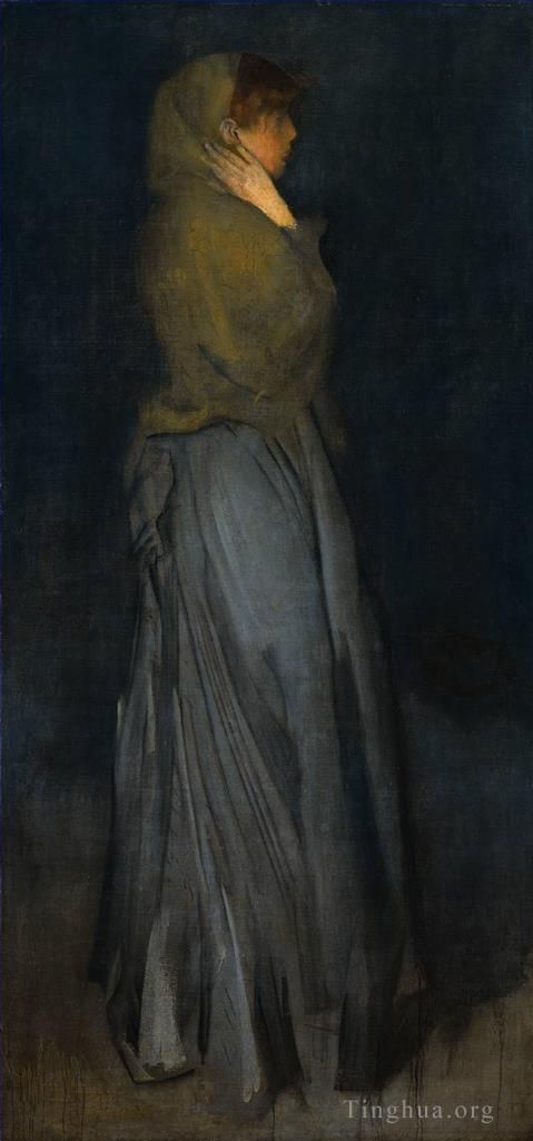 詹姆斯·阿博特·麦克尼尔·惠斯勒 的油画作品 -  《黄色和灰色的排列,Effie,Deans》