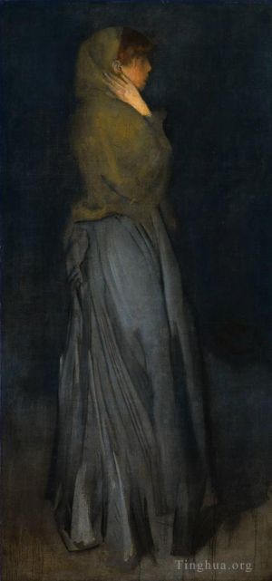 艺术家詹姆斯·阿博特·麦克尼尔·惠斯勒作品《黄色和灰色的排列,Effie,Deans》