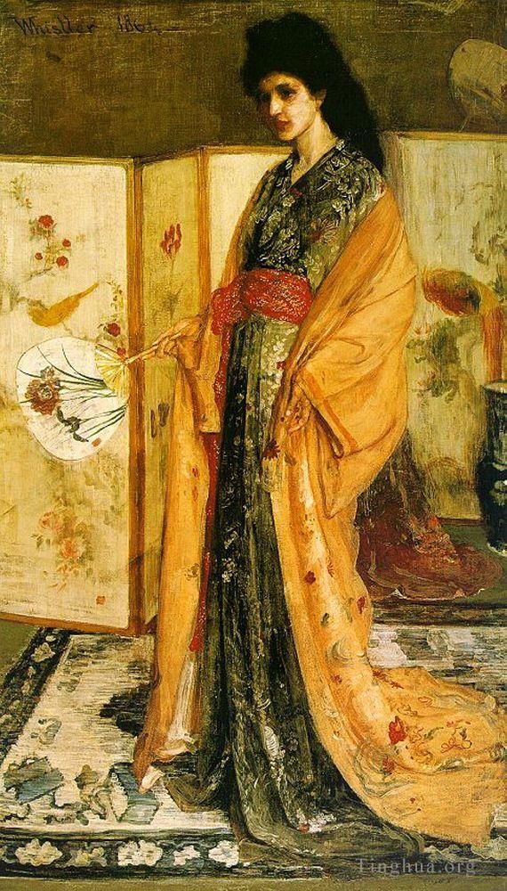 詹姆斯·阿博特·麦克尼尔·惠斯勒 的油画作品 -  《瓷器公主》