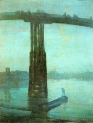 艺术家詹姆斯·阿博特·麦克尼尔·惠斯勒作品《夜曲蓝色和金色老巴特西桥》