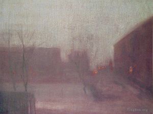 艺术家詹姆斯·阿博特·麦克尼尔·惠斯勒作品《夜曲特拉法加广场切尔西雪》