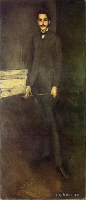 艺术家詹姆斯·阿博特·麦克尼尔·惠斯勒作品《乔治·W·范德比尔特的肖像》