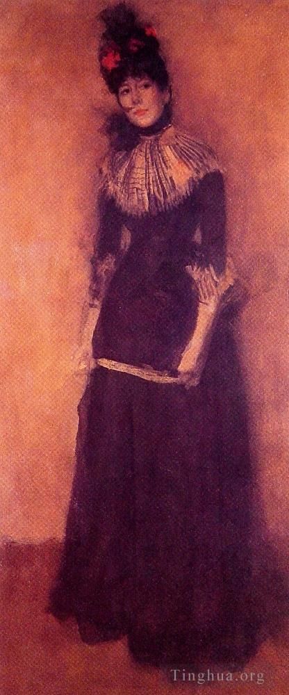 詹姆斯·阿博特·麦克尼尔·惠斯勒 的油画作品 -  《玫瑰与银色拉朱莉,Mutine》