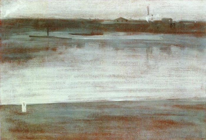 詹姆斯·阿博特·麦克尼尔·惠斯勒 的油画作品 -  《泰晤士河灰色清晨的交响曲》